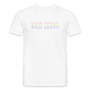 Drapeau arc en ciel San Diego Pride 3D - T-shirt homme - blanc - Devant - AI Model Male 178 dark (178cm)