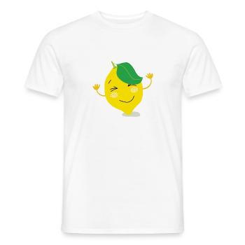 Fruity lemon - Men's T-Shirt - white - Front - AI Model Male 178 dark (178cm)