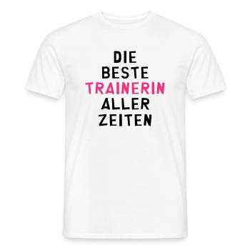 Trainer Trainerin Coach Coaching Coachin Sport - Männer T-Shirt - Weiß - Vorne - AI Model Male 178 dark (178cm)