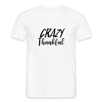 Crazy Thankful Thanksgiving Typography - Men's T-Shirt - white - Front - AI Model Male 178 dark (178cm)
