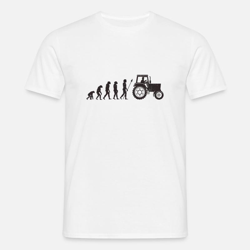 Farmer evolution - Men's T-Shirt - white