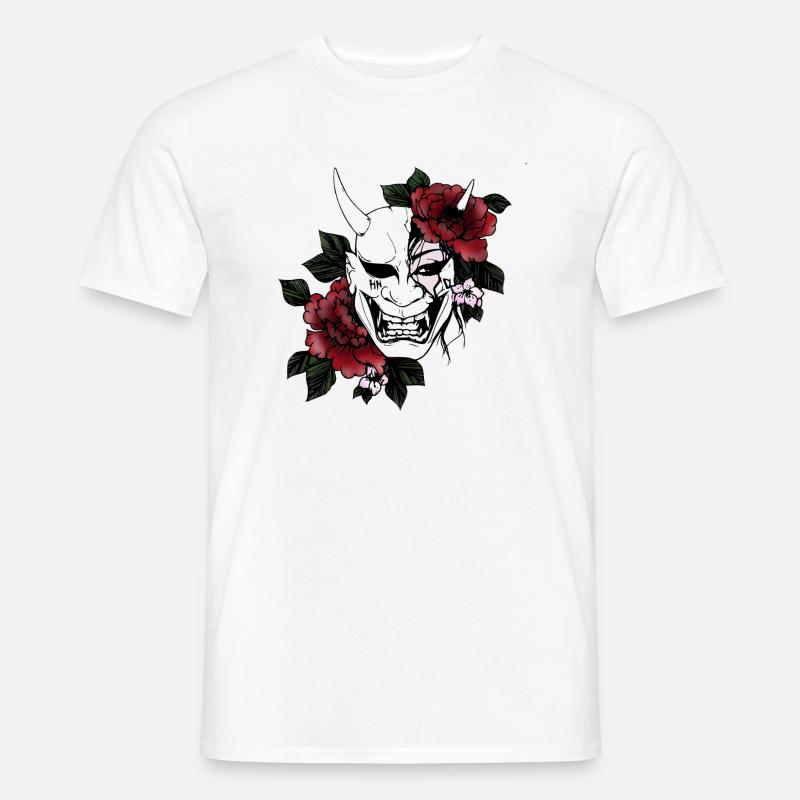 Samurai-Dämon - Männer T-Shirt - Weiß