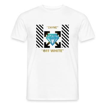 Zayne - 0ff White 2 - Men's T-Shirt - white - Front - AI Model Male 178 dark (178cm)