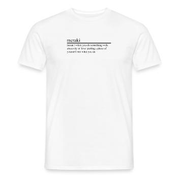 Meraki - T-shirt homme - blanc - Devant - AI Model Male 178 dark (178cm)
