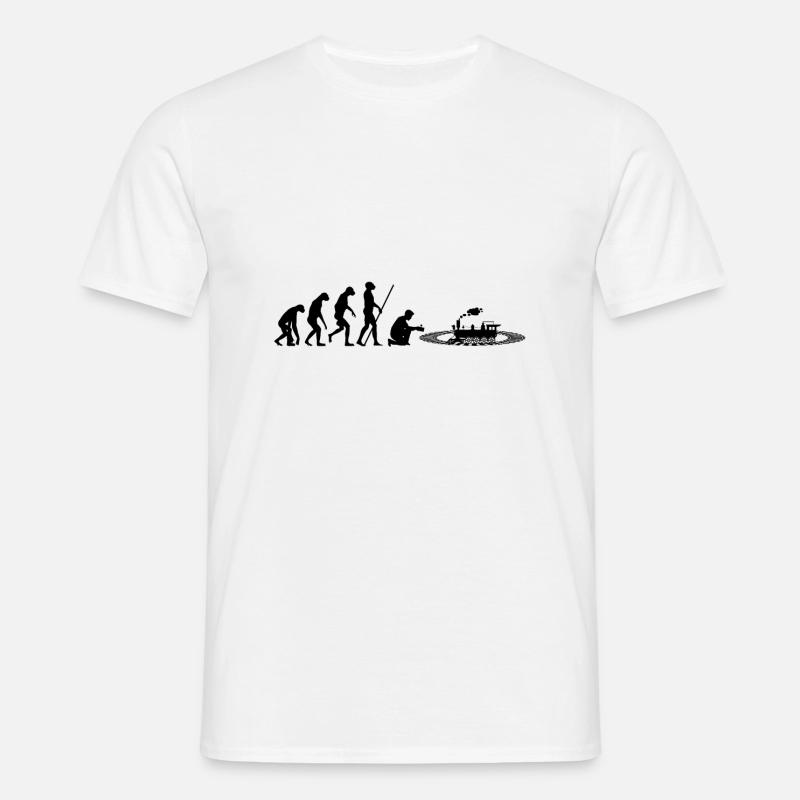 Modelleisenbahn Evolution - Männer T-Shirt - Weiß