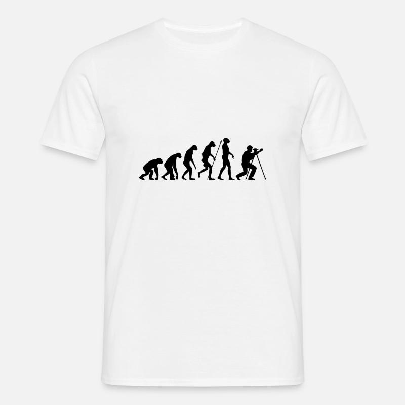 Evolution Vermesser - Männer T-Shirt - Weiß