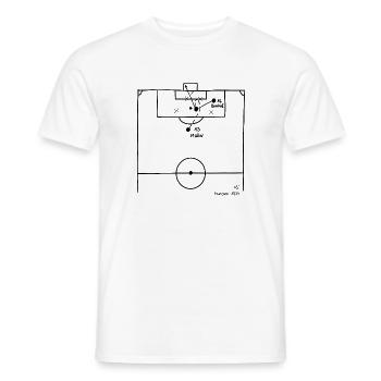 Gerd Müller vise le titre de champion du monde de la Coupe d'Allemagne - T-shirt homme - blanc - Devant - AI Model Male 178 dark (178cm)