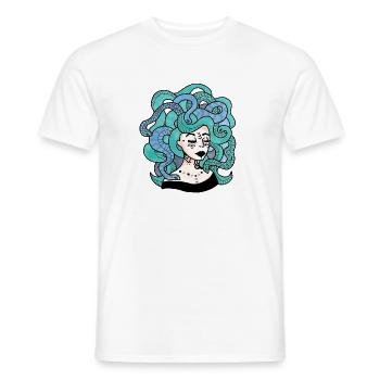 Inked medusa n ° 2 - Men's T-Shirt - white - Front - AI Model Male 178 dark (178cm)