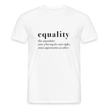EQUALITY - T-shirt homme - blanc - Devant - AI Model Male 178 dark (178cm)