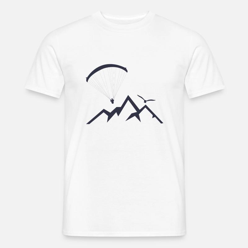 Paragliding Mountains gift idea - Men's T-Shirt - white