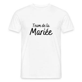 Team de la Mariée - T-shirt homme - blanc - Devant - AI Model Male 178 dark (178cm)