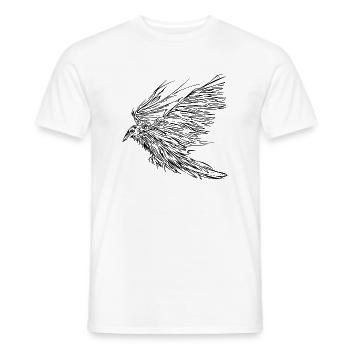 Fliegender Rabe - Männer T-Shirt - Weiß - Vorne - AI Model Male 178 dark (178cm)