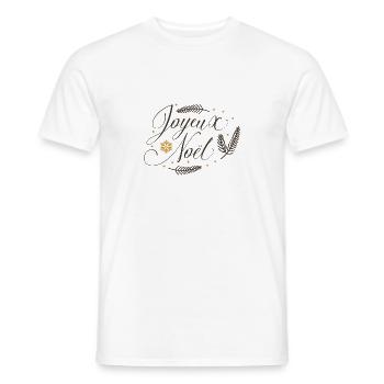 Joyeux Noel - Men's T-Shirt - white - Front - AI Model Male 178 dark (178cm)