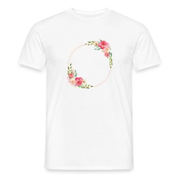 Wreath personalisable - Men's T-Shirt - white - Front - AI Model Male 178 dark (178cm)