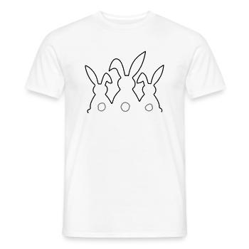 Hasengang - Men's T-Shirt - white - Front - AI Model Male 178 dark (178cm)