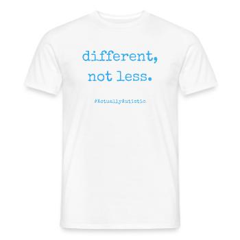 Different, Not Less Neurodivergent Actually - Men's T-Shirt - white - Front - AI Model Male 178 dark (178cm)