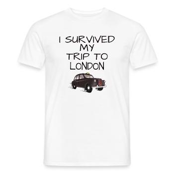 I survived my trip to london Souvenir Geschenk - Männer T-Shirt - Weiß - Vorne - AI Model Male 178 dark (178cm)