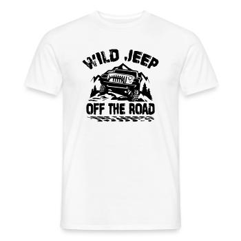 WILD JEEP - T-shirt homme - blanc - Devant - AI Model Male 178 dark (178cm)