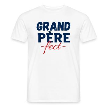 grand père-fect cadeau pour grand père - T-shirt homme - blanc - Devant - AI Model Male 178 dark (178cm)