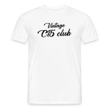 Vintage C15 club cadeau homme c15 - T-shirt homme - blanc - Devant - AI Model Male 178 dark (178cm)