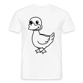 Gans Comic Tier - Männer T-Shirt - Weiß - Vorne - AI Model Male 178 dark (178cm)