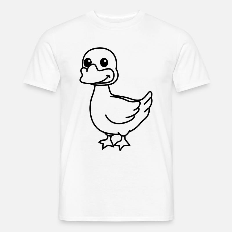 Gans Comic Tier - Männer T-Shirt - Weiß
