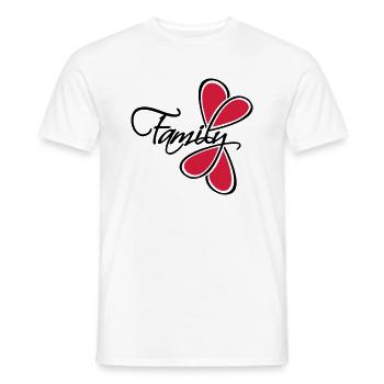Lettrage Heart Family - T-shirt homme - blanc - Devant - AI Model Male 178 dark (178cm)