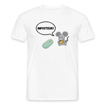 souris - T-shirt homme - blanc - Devant - AI Model Male 178 dark (178cm)