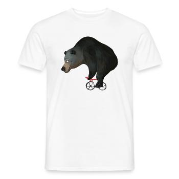 Road Bike Bicycle Road Cyclist Cycling Cyclist - Men's T-Shirt - white - Front - AI Model Male 178 dark (178cm)