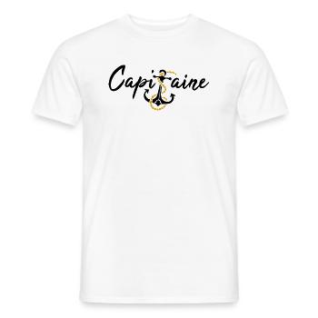 Capitaine Kapitän französisch Boot Yacht Geschenk - Männer T-Shirt - Weiß - Vorne - AI Model Male 178 dark (178cm)