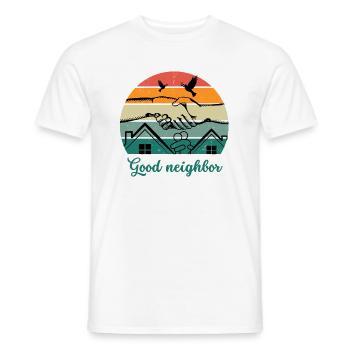 Guter Nachbar BW - Männer T-Shirt - Weiß - Vorne - AI Model Male 178 dark (178cm)