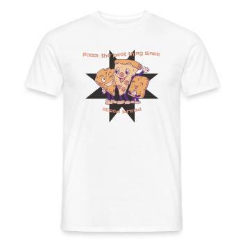 Pizza La meilleure chose depuis la pizza au pain tranché - T-shirt homme - blanc - Devant - AI Model Male 178 dark (178cm)