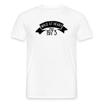 1973 - Men's T-Shirt - white - Front - AI Model Male 178 dark (178cm)