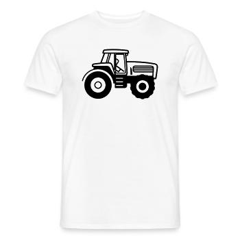 Tractor - Men's T-Shirt - white - Front - AI Model Male 178 dark (178cm)