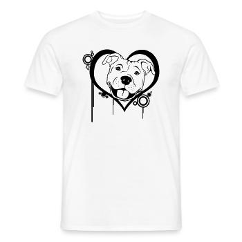 Staffordshire in the heart - Men's T-Shirt - white - Front - AI Model Male 178 dark (178cm)