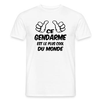 BEST GENDARME - Men's T-Shirt - white - Front - AI Model Male 178 dark (178cm)