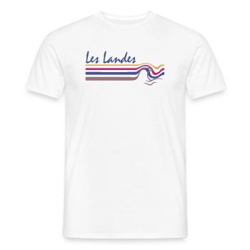 022 LES LANDES4 - T-shirt homme - blanc - Devant - AI Model Male 178 dark (178cm)
