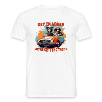 Get in we're getting tacos - Men's T-Shirt - white - Front - AI Model Male 178 dark (178cm)