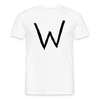 Buchstaben W - Männer T-Shirt - Weiß - Vorne - AI Model Male 178 dark (178cm)