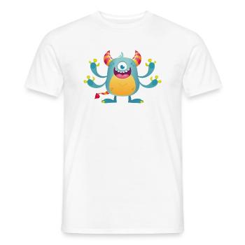 Monster-Spaß für jeden Tag - Männer T-Shirt - Weiß - Vorne - AI Model Male 178 dark (178cm)