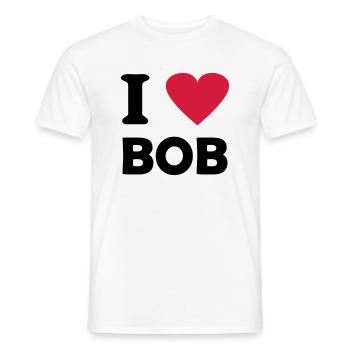 bob - Männer T-Shirt - Weiß - Vorne - AI Model Male 178 dark (178cm)