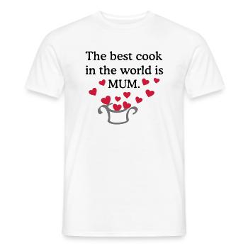Cuisinière maman Chef de cuisine cuisinier - T-shirt homme - blanc - Devant - AI Model Male 178 dark (178cm)