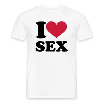 Sex - Männer T-Shirt - Weiß - Vorne - AI Model Male 178 dark (178cm)