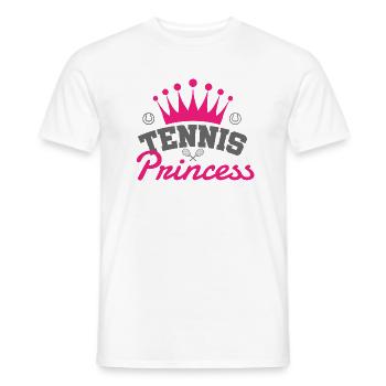 Tennis Prinzessin Shirt Ball Tennisball Geschenk - Männer T-Shirt - Weiß - Vorne - AI Model Male 178 dark (178cm)