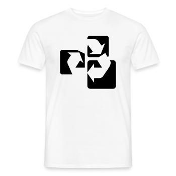 Recyle Symbol / Symbol Recycling - Men's T-Shirt - white - Front - AI Model Male 178 dark (178cm)
