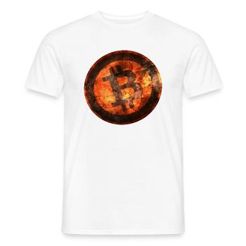 Bitcoin - T-shirt homme - blanc - Devant - AI Model Male 178 dark (178cm)