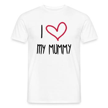 Mum / Mom / Baby / Mummy / Mother's day / Birth - Men's T-Shirt - white - Front - AI Model Male 178 dark (178cm)