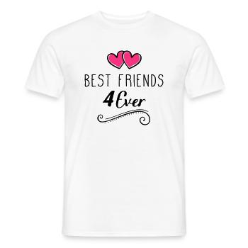 best friends 4 ever design - Männer T-Shirt - Weiß - Vorne - AI Model Male 178 dark (178cm)