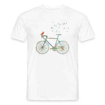 vélo e 4 - T-shirt homme - blanc - Devant - AI Model Male 178 dark (178cm)