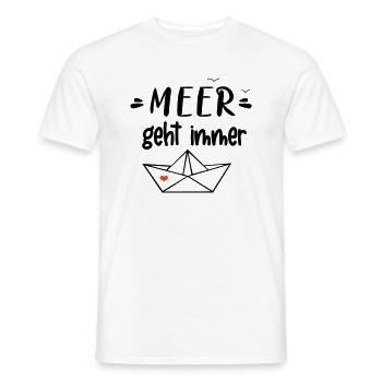 Meer geht immer - Männer T-Shirt - Weiß - Vorne - AI Model Male 178 dark (178cm)